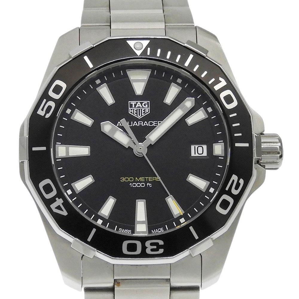 【TAG HEUER】タグホイヤー アクアレーサー WAY111A.BA0928 ステンレススチール クオーツ アナログ表示 メンズ 黒文字盤 腕時計