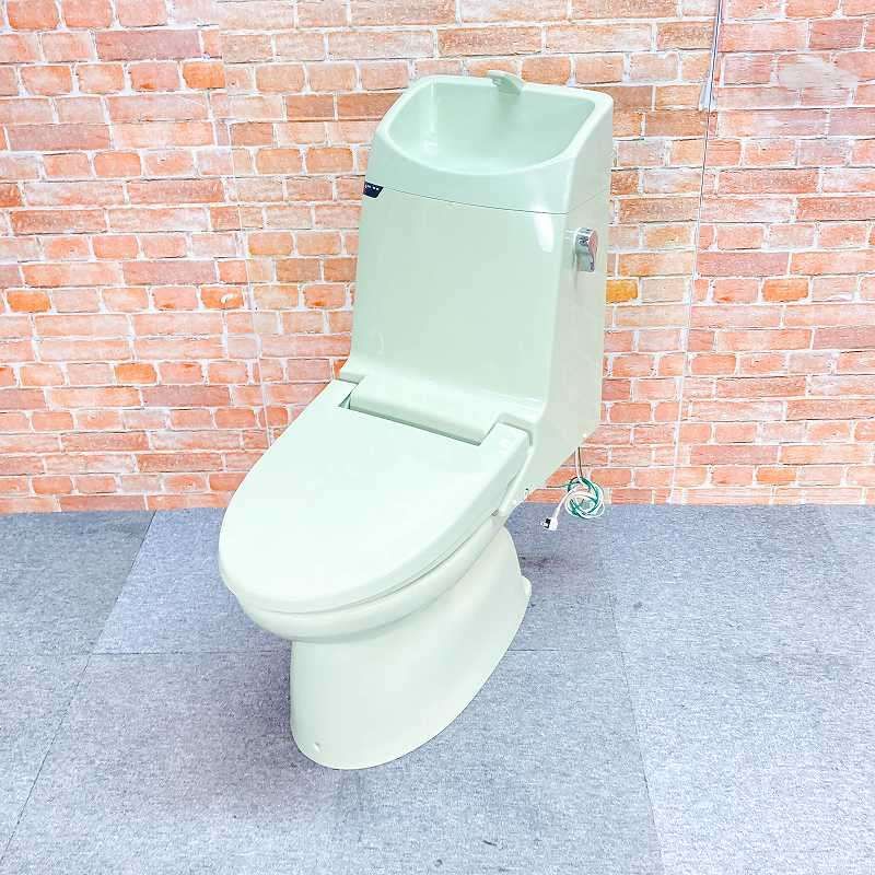 【中古品】 INAX (イナックス) トイレ 洋式便器 (床下排水) 「BC-370SXU」 とタンク「DT-B183XU」 一式セット #SG6(フォググリーン) 44H
