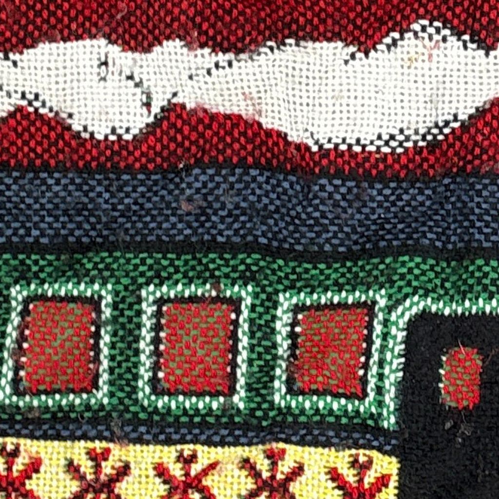 vintageラグ ブランケット マルチカバー タペストリー クリスマス 列車