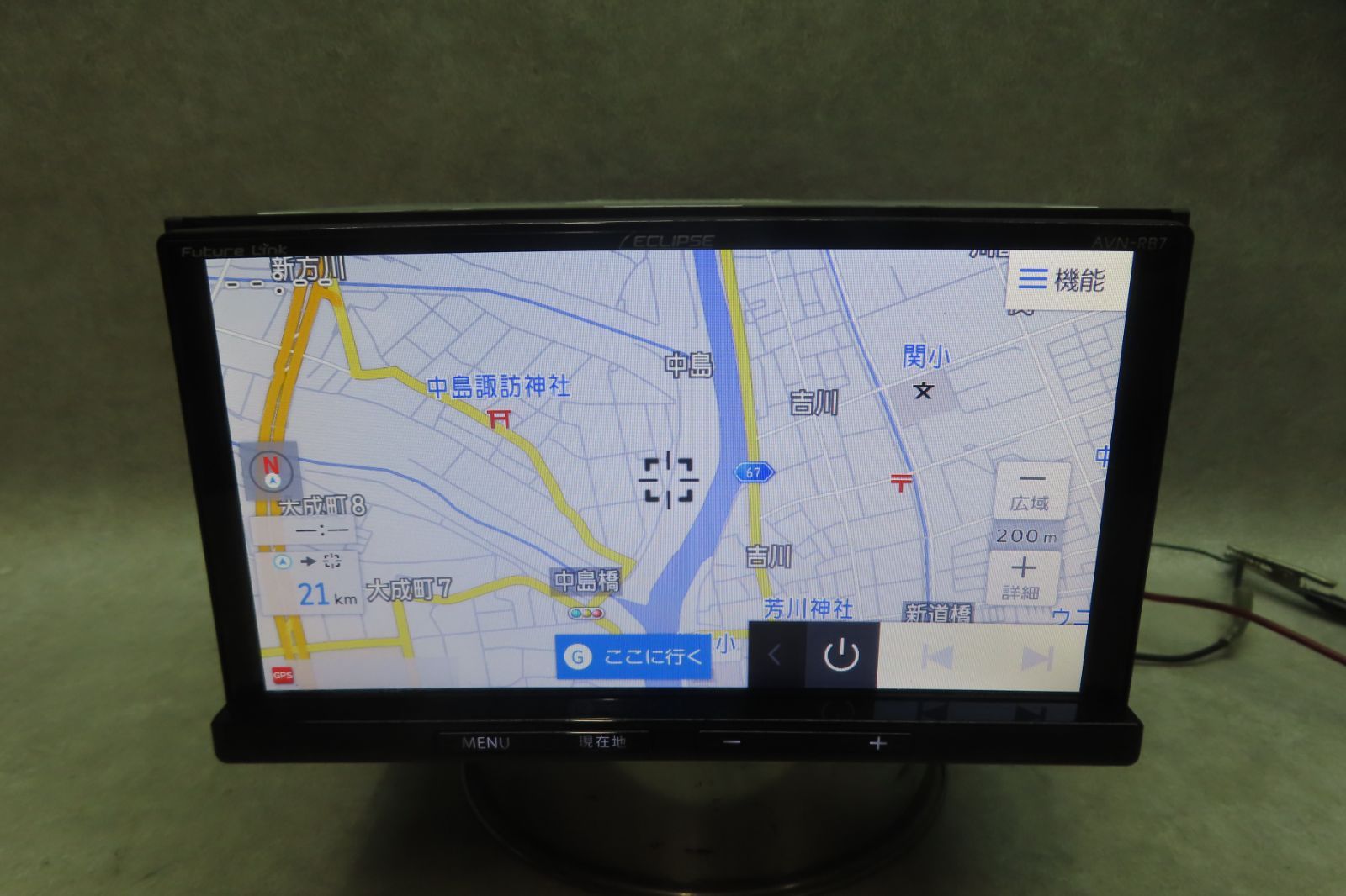 動作保証付★F7352/イクリプス　AVN-RB7　メモリーナビ　地図2016年　Bluetooth内蔵　CD DVD再生OK