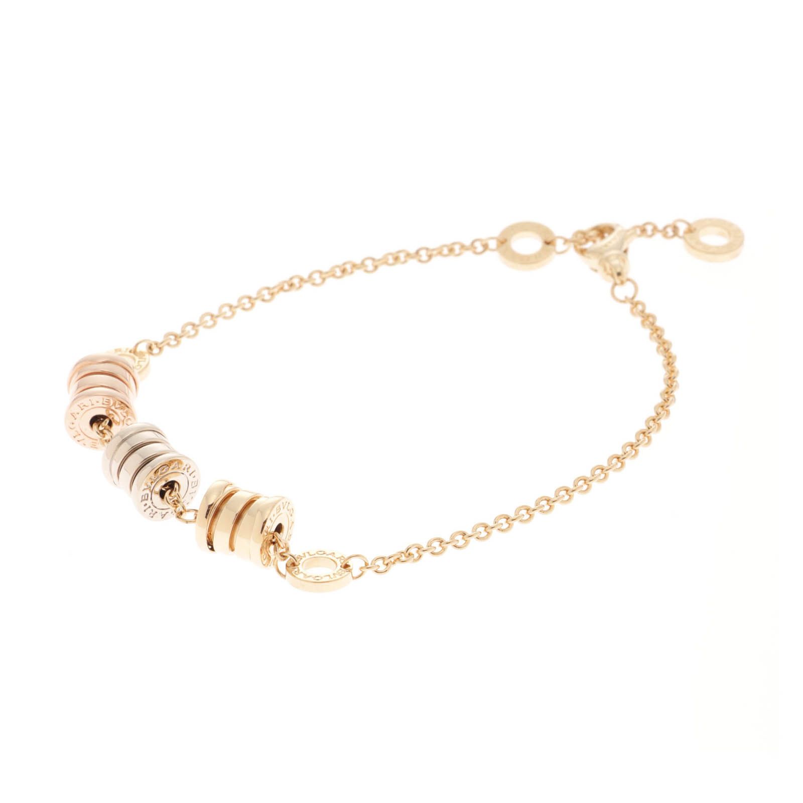 BVLGARI ブルガリ B-zero1エレメントBL 3カラー 8.6g ブレスレット K18 ゴールド レディース 2148104176783【中古】430