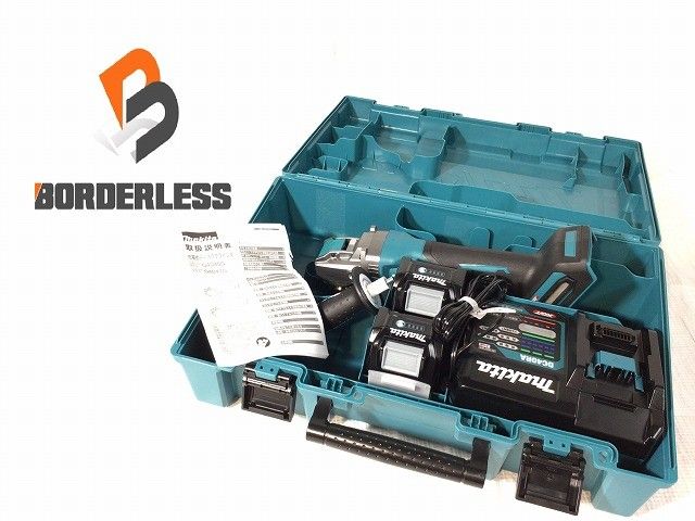 ☆未使用品☆makita マキタ 40Vmax 125mm 充電式ディスクグラインダ GA047GRMX バッテリ2個(4.0Ah) 充電器134529