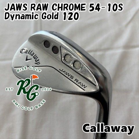 【中古】ウェッジ キャロウェイ JAWS RAW CHROME 54-10S◆Dynamic Gold 120◆S200◆54[6737]