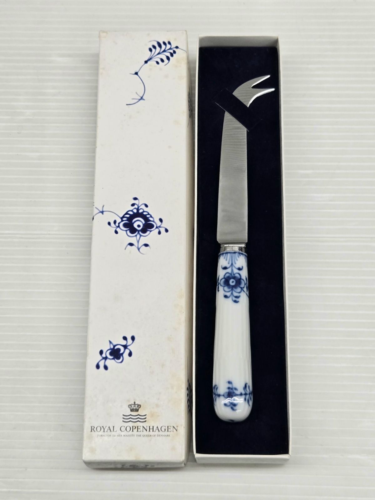 【希少品】ロイヤルコペンハーゲン　ブルーフルーテッド　チーズナイフ
