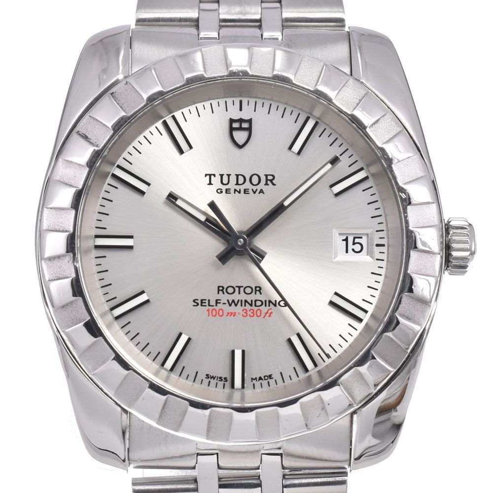 チューダー TUDOR 21010 クラシック デイト デイト シルバー 自動巻き メンズ 良品 腕時計 D#149708