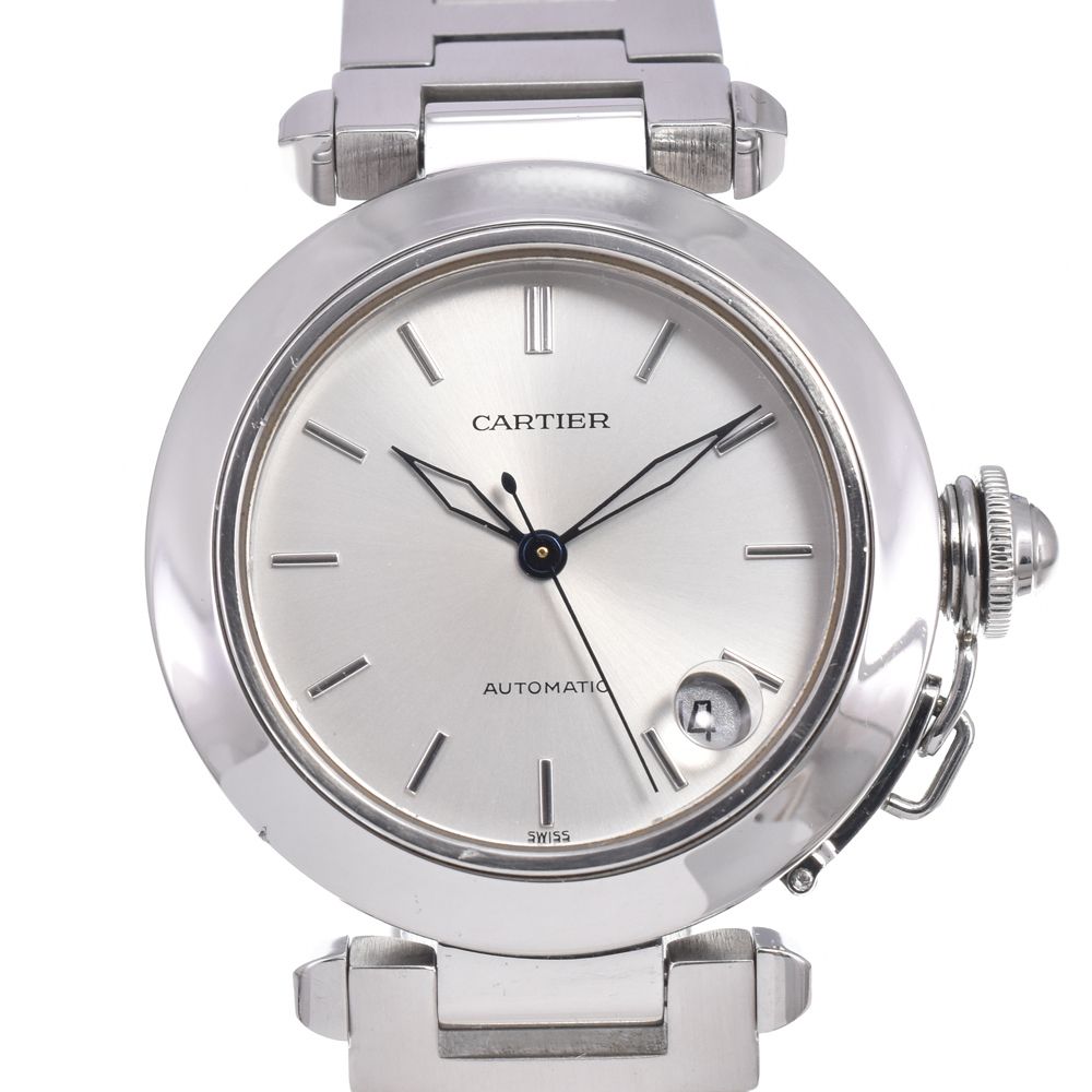 カルティエ CARTIER W31010M7 パシャC デイト シルバー 自動巻き ユニセックス 良品 腕時計 D#149635