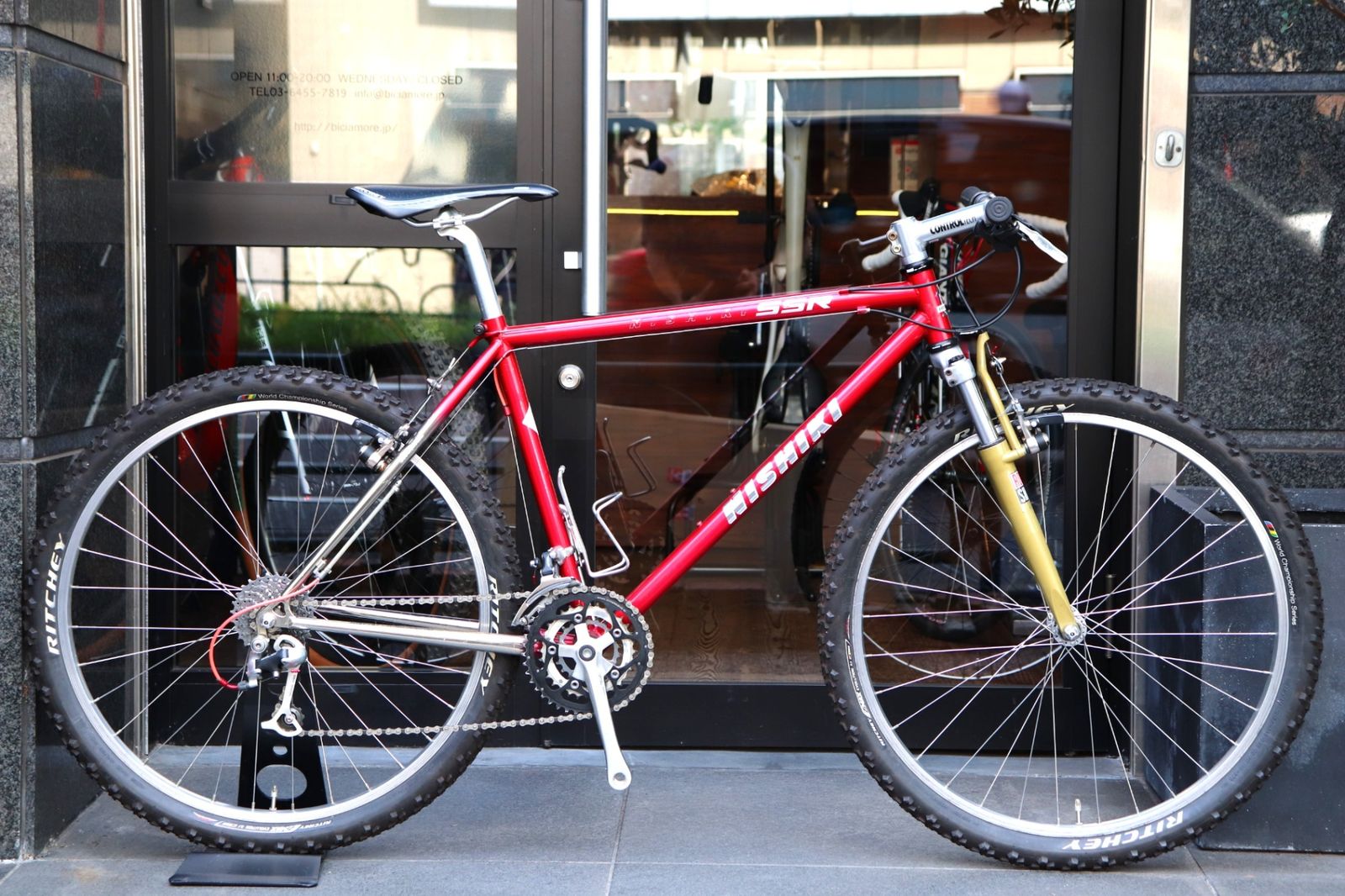 ニシキ NISHIKI SSR シマノ デオーレXT M737 MIX 8S クロモリ MTB 26インチ 【東京南麻布店】