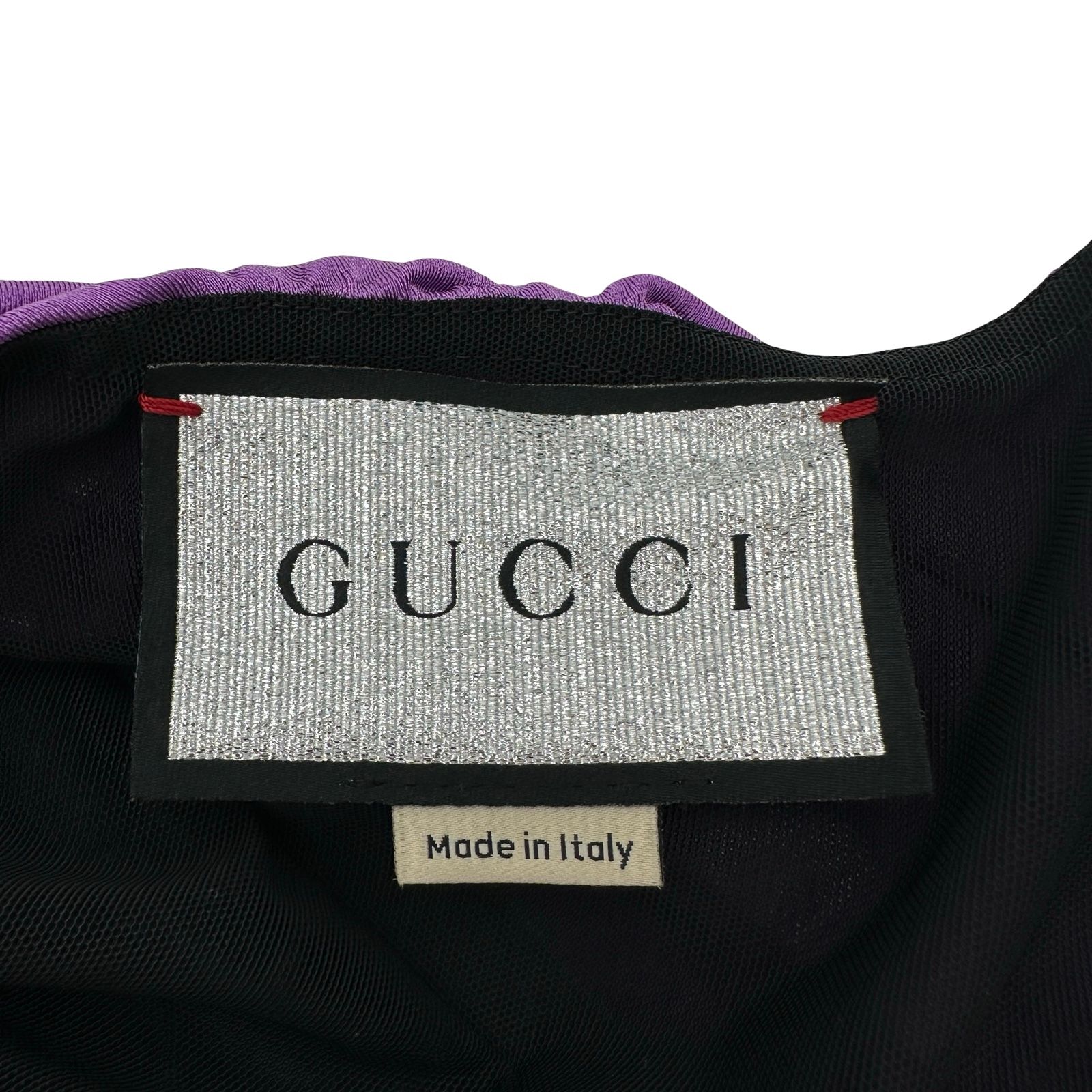 グッチ GUCCI ×BALENCIAGA ギャザーストレッチブラウス 677041 パープル ポリウレタン レディース ブラウス グッチ GUCCI ×BALENCIAGA ギャザーストレッチブラウス 677041 パープル ポリウレタン レディース ブラウス