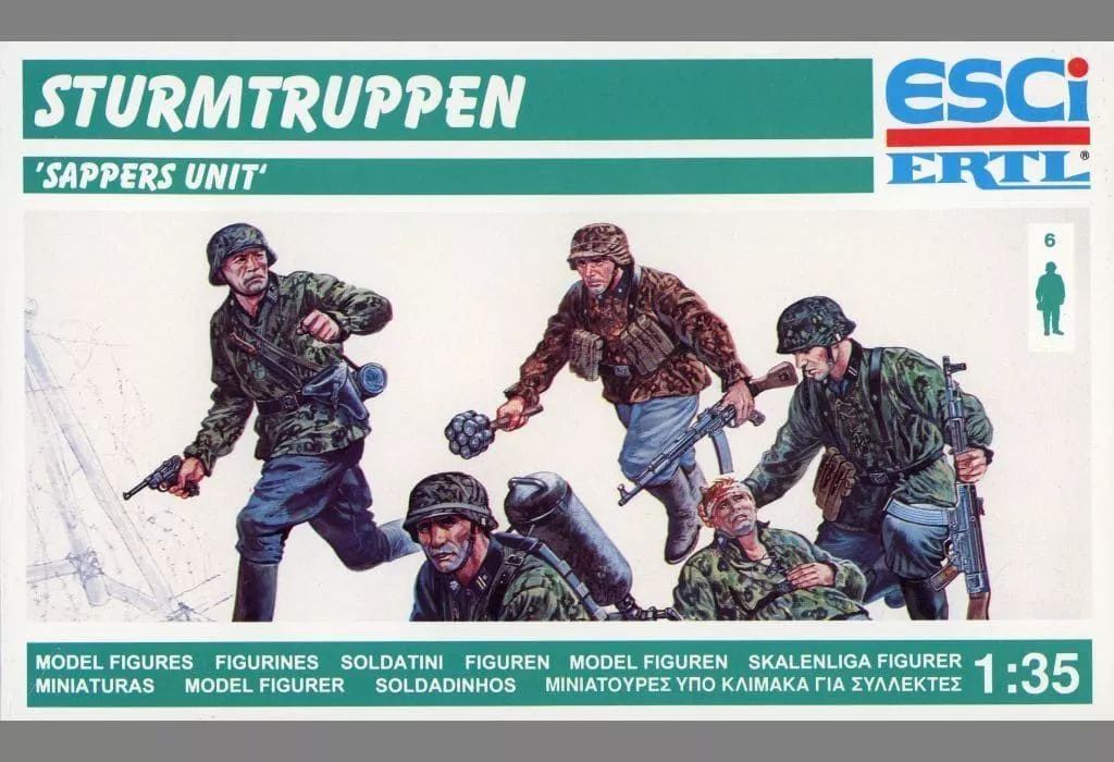 [Used] plastic model 1/35 German Sturmtruppen SAPPERS UNIT (set of 6) [5006]