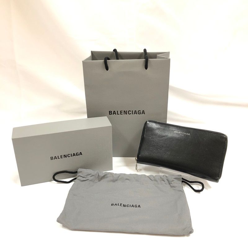 【中古品】 BALENCIAGA バレンシアガ ラウンドジップ長財布 アクセサリー 【192-260820-sm-01-otoh】