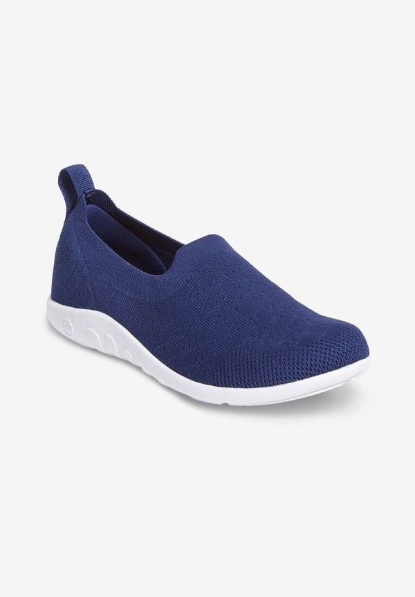 コンフォートビュー レディース シューズ スリッポン・ローファー Comfortview The Ivan Arch Slip On Flat Navy ネイビー