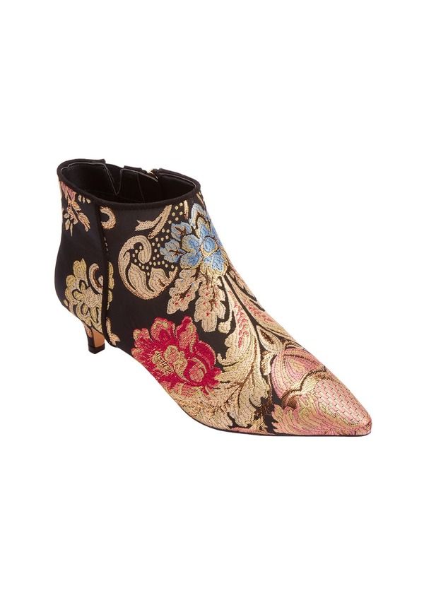 コンフォートビュー レディース シューズ ブーツ・レインブーツ Comfortview The Meredith Patterned Bootie Women FLORAL METALLIC メタリッ