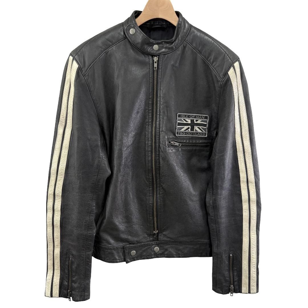 ラルフローレン RALPH LAUREN レザージャケット Mサイズ BNCK03A ブラック メンズ