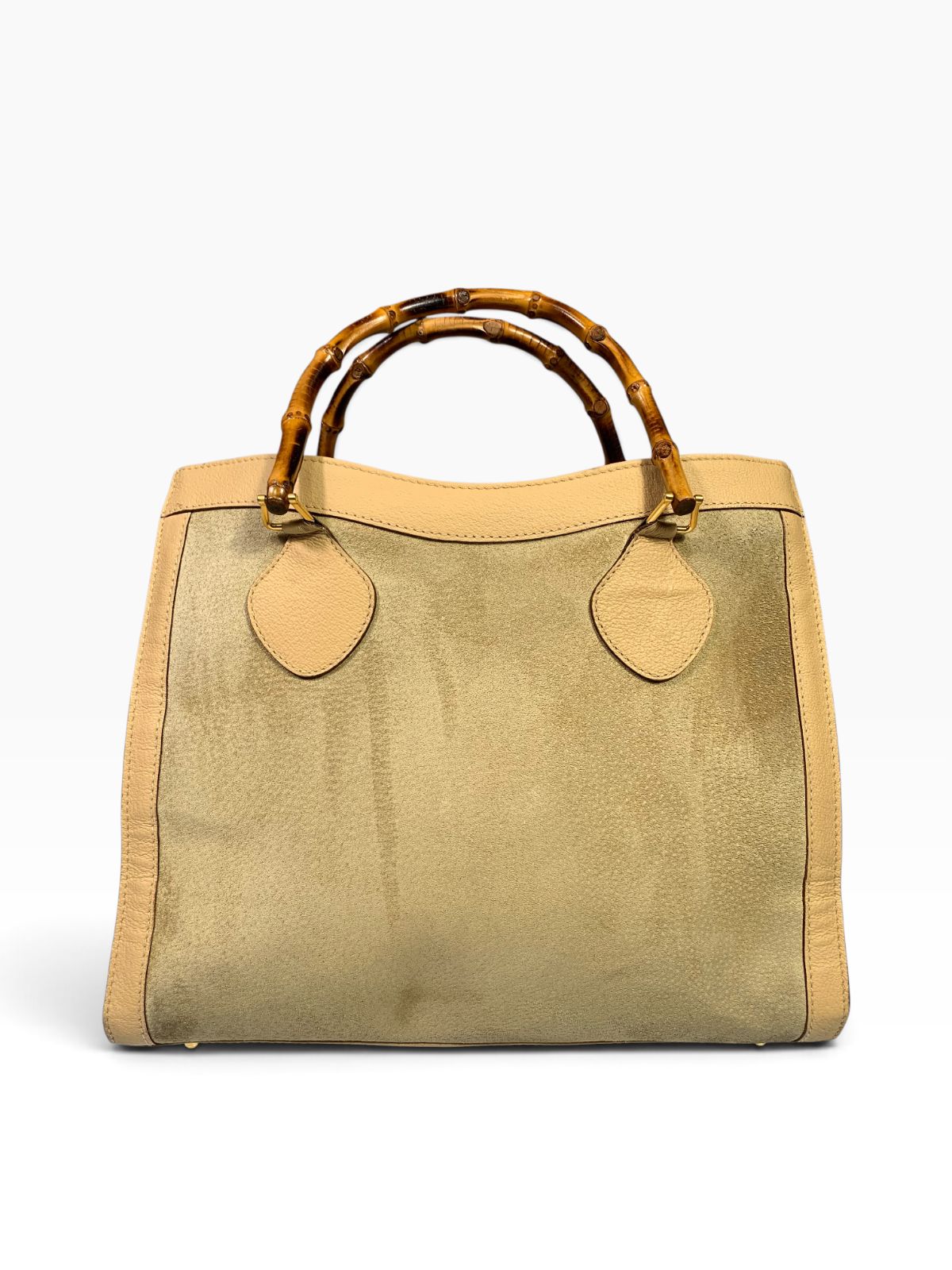 GUCCI グッチ バンブー ハンドバッグ スエード レザー ヴィンテージ