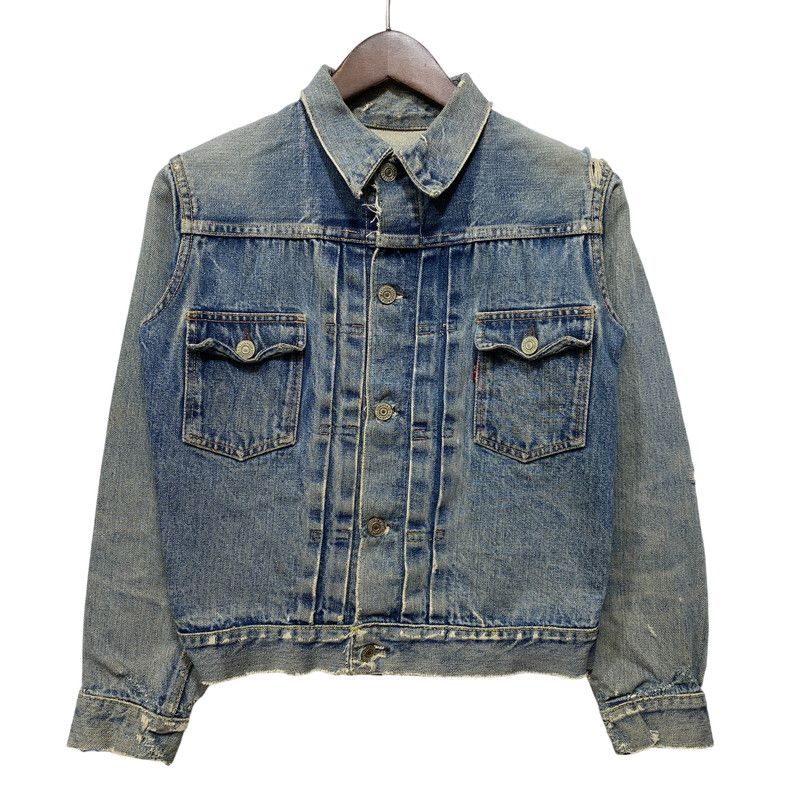 【現状渡し品】 LEVI'S リーバイス 507XX 刻印無し 紙パッチ 両面タブ BIG E 均等 V 2ND DENIM JACKET デニム ジャケット アウター 【146-260820-kh-01-izu】