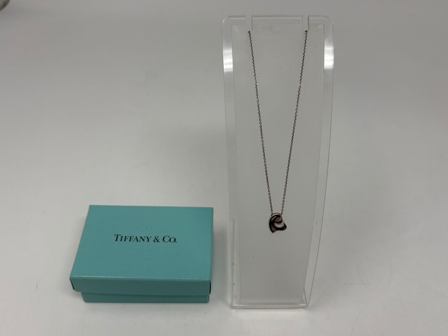 ◆Tiffany＆Co. ティファニー＆コー ネックレス ビーンズ ハート型? PERETTI シルバー925 箱付き 中古◆22092★