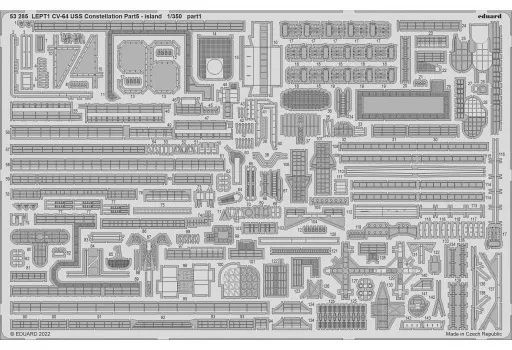【中古】プラモデル 1/350 空母 CV-64 コンステレーション エッチングパート5：艦橋 トランぺッター用 [EDU53285]