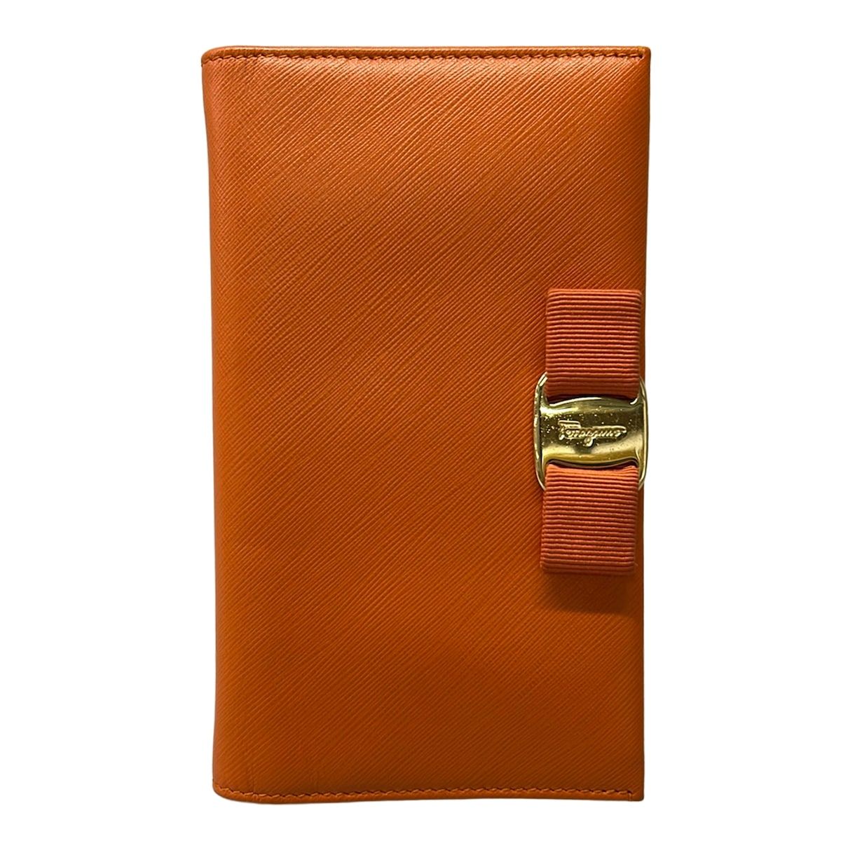 FERRAGAMO/SalvatoreFerragamo(サルバトーレフェラガモ) 財布美品 ヴァラ オレンジ チェーンウォレット レザー 9,520円
