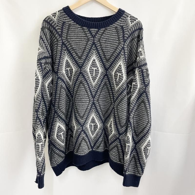 【中古】TTT_MSW Diamond pull over knit サイズL ブルー TTT-2024SS-KT04[19] 10,303円
