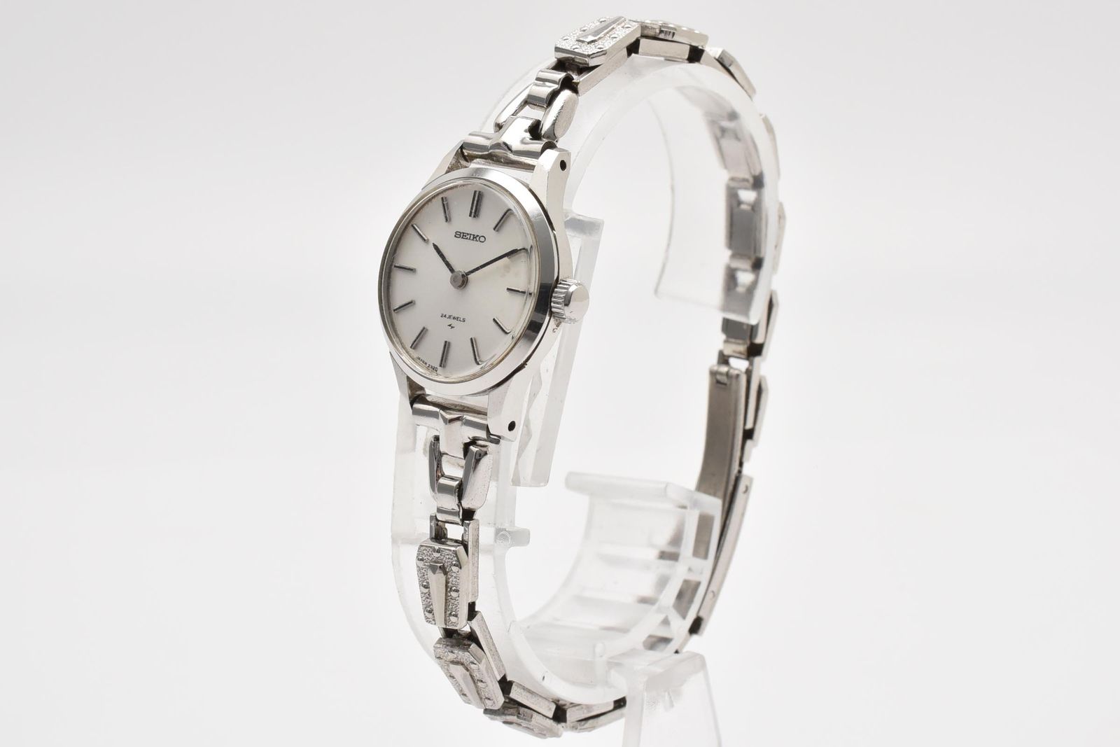 SEIKO セイコー Chariot シャリオ 2220-0020 レディース 手巻き 腕時計 24石 ホワイト文字盤 ステンレス 21.1mm 1970年代 ヴィンテージ ブレスレット 7,600円