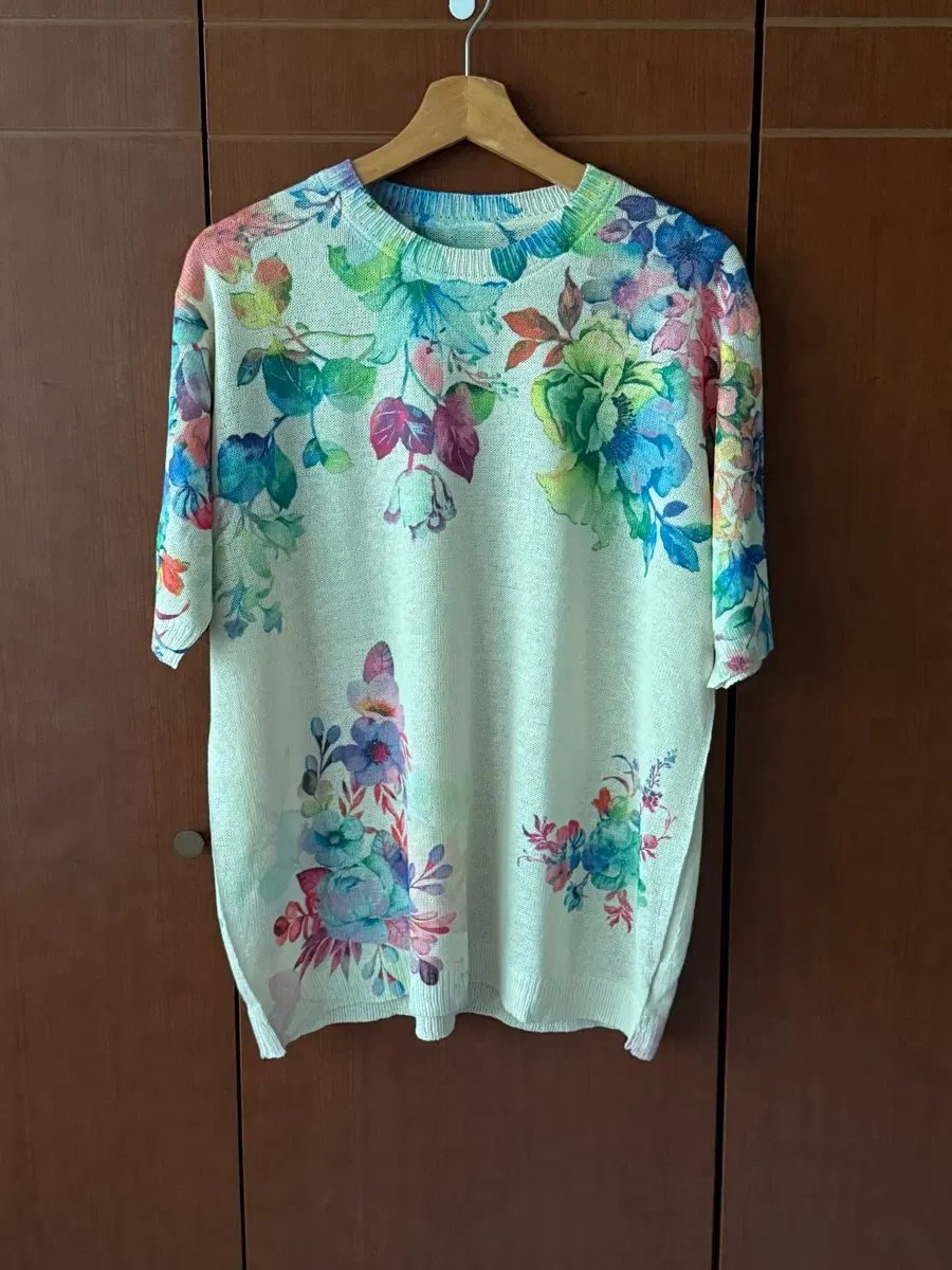 フラワー ニット Tシャツ