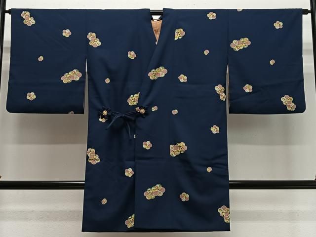平和屋着物＃道中着　舞花文　ロング丈　洗える着物　CABI9492ua