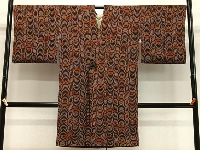 平和屋着物＃道中着　青海波　ロング丈　正絹　逸品　CABI9497ua 22,464円