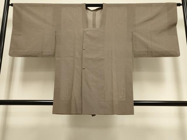 平和屋着物▽道行コート　スリーシーズン　春夏秋　塵除け　縞　正絹　逸品　DABI4069du