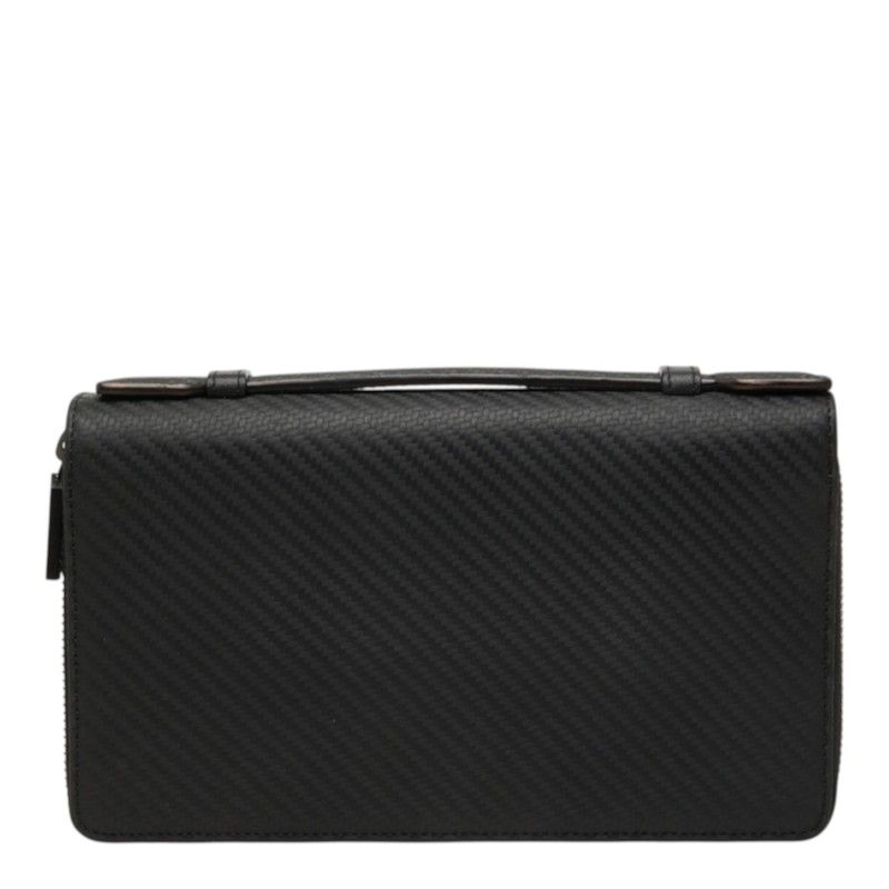 ダンヒル サイドカー ダブルジップ オーガナイザー ウォレット 長財布 ブラック レザー レディース Dunhill【234-87477】
