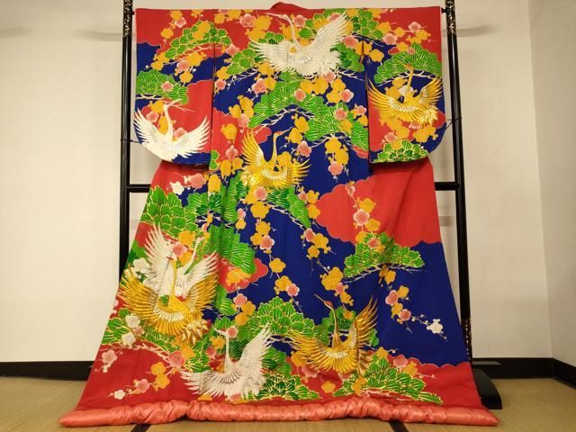 平和屋本店●色打掛　和装　婚礼　結婚式　花嫁　神社挙式　駒刺繍　飛鶴梅松文　金彩　金銀糸　逸品　AABK8310fw 22,750円