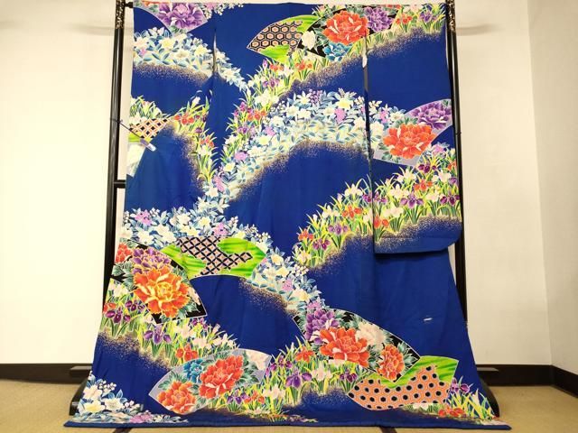 平和屋本店●お引きずり・お引き摺り・引き振袖　和装　結婚式　舞妓　芸妓　芸者　衣装　地紙草花文　金彩　逸品　AABK8313fw 20,930円