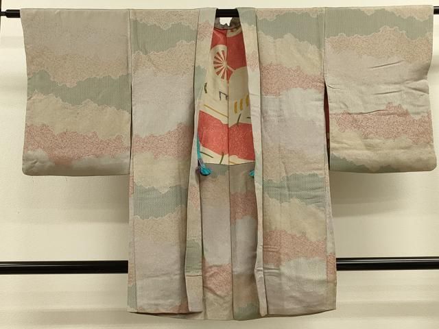 平和屋着物＃長羽織　寿光織　吉祥霞文　金銀糸　正絹　逸品　CABK3338in