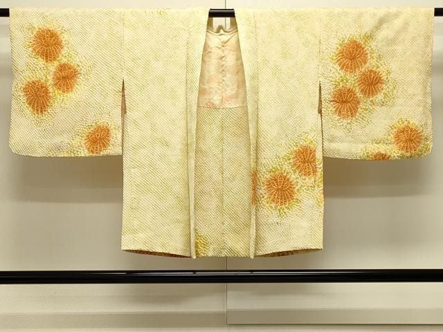 平和屋着物＃羽織　総絞り　舞花文　暈し染め　正絹　逸品　CABK3452in