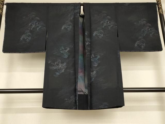 平和屋着物▽羽織　スリーシーズン　春夏秋　塵除け　風景文　正絹　逸品　未使用　AABL0840jd