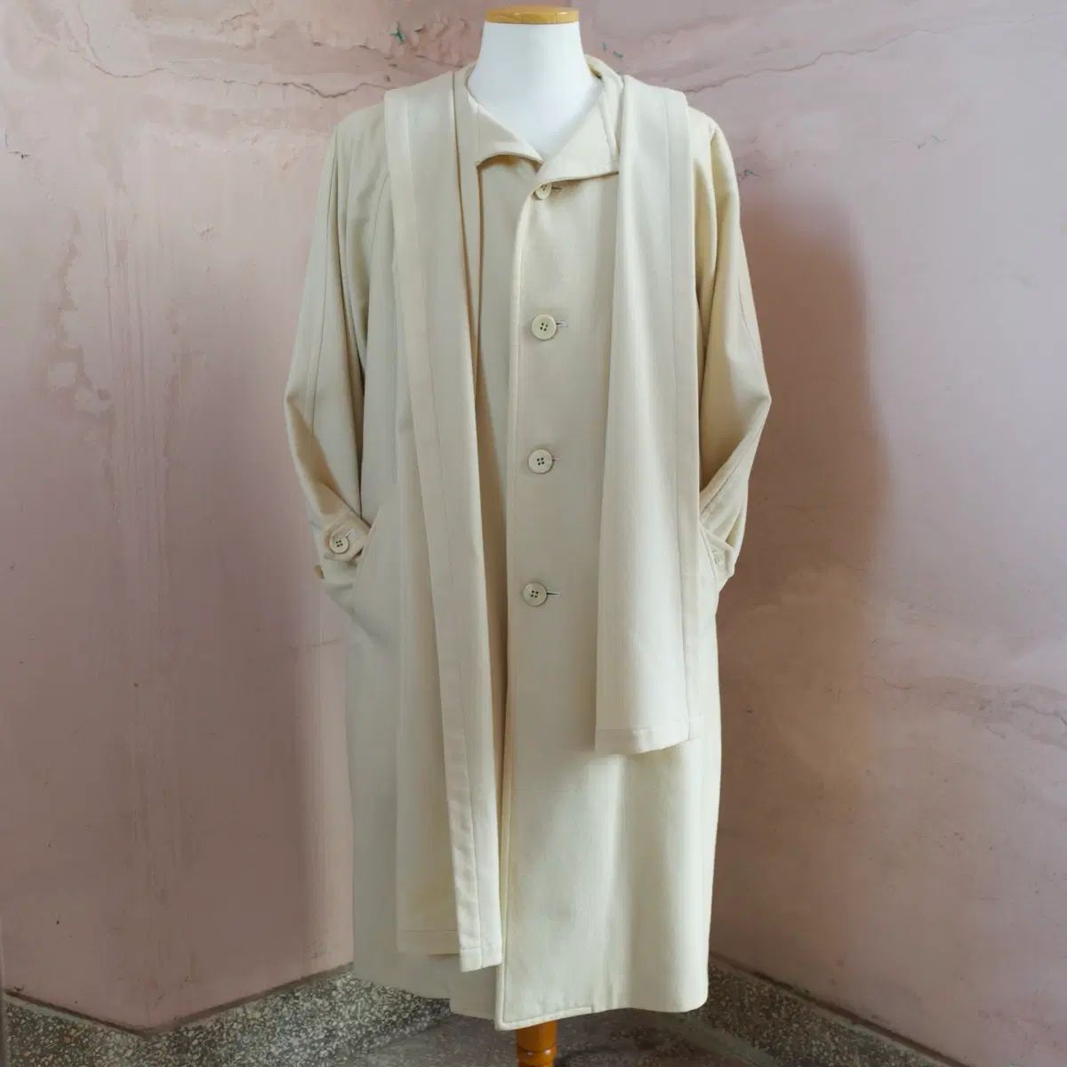 80s トリコット COMME des GARCONS ストール ウール ロング コート