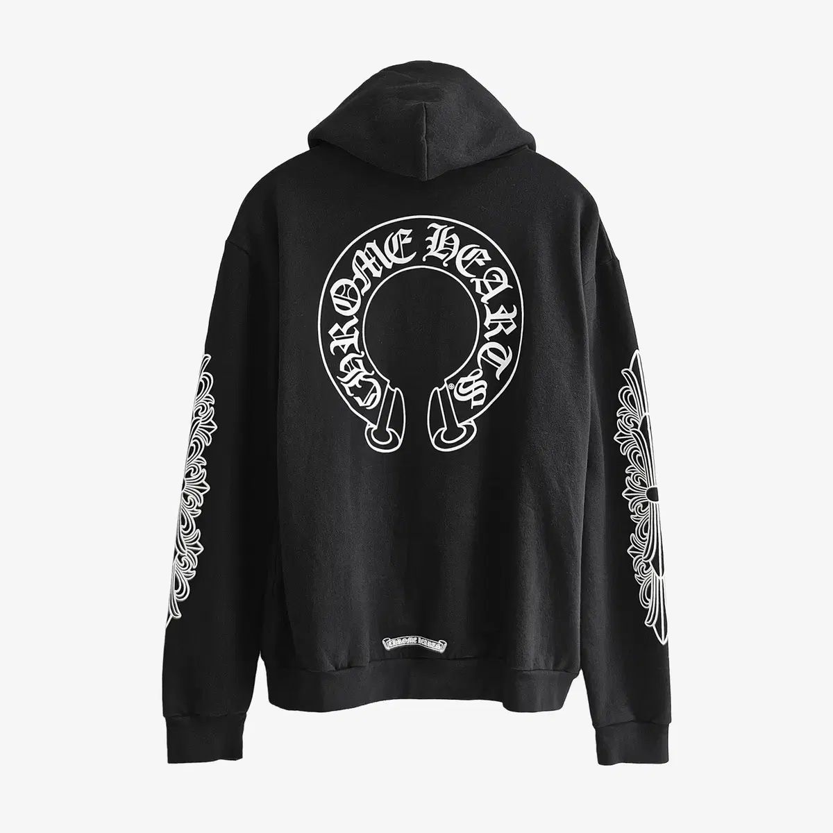 CHROME HEARTS クロムハーツ ホースシュー フローラル プルオーバー フード XL サイズ ブラック JXL5PSC8