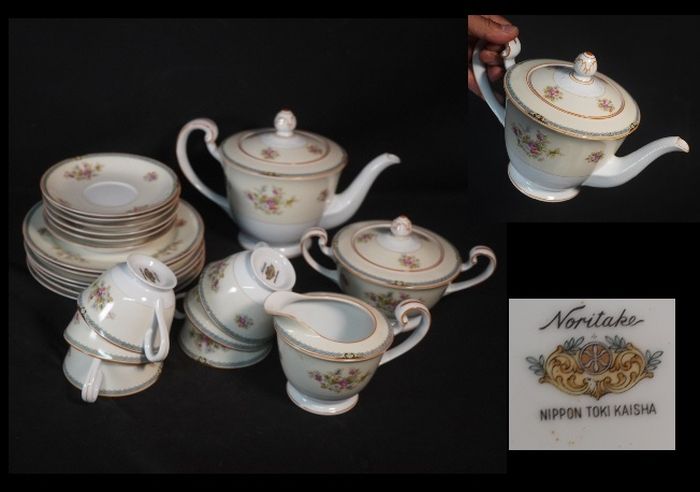 オールドノリタケ　Noritake　則武　ティーカップ　ポット　ティーセット　アンティーク　日本陶器会社 13,680円