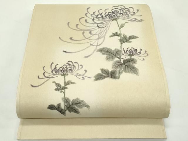 平和屋着物＊夏物　太鼓柄袋帯　手描き　乱菊　正絹　逸品　CABL5327rv