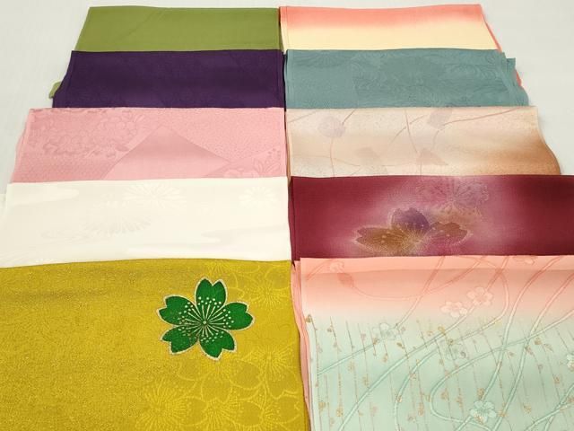 平和屋着物★和装小物　帯揚げ10枚セット　丹後ちりめん　正絹　逸品　DABJ2237xg 9,880円