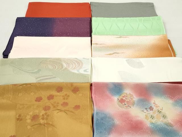 平和屋着物★和装小物　帯揚げ10枚セット　丹後ちりめん　正絹　逸品　DABJ2250xg