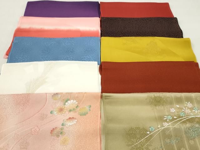 平和屋着物★和装小物　帯揚げ10枚セット　丹後ちりめん　正絹　逸品　DABJ2253xg