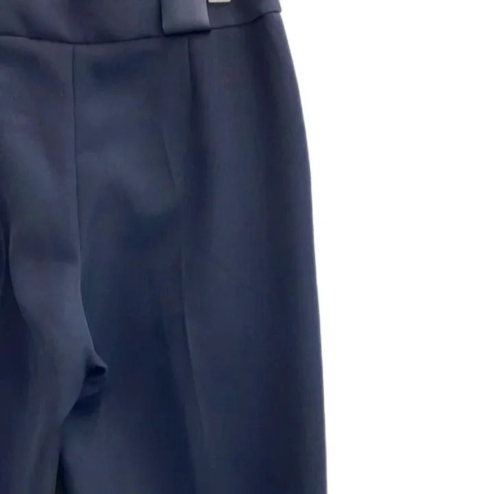 ボーダーズアットバルコニー BORDERS at BALCONY TWILL WIDE PANTS ツイルワイドパンツ スラックス ジップフライ ワンカラー 無地 36 紺 ネイビー BD1111-3G-11 タグ付き /BB