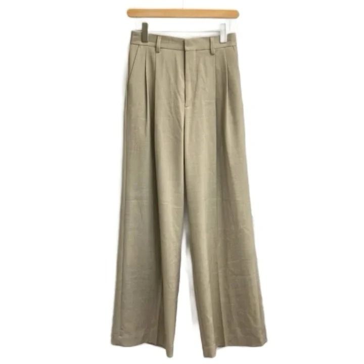 フィリッパコー Filippa-K 25AW DARCEY WOOL TROUSERS ダーシーウールトラウザーズ スラックスパンツ タック ジップフライ ワンカラー 34 グレージュ タグ付き /BB 13,246円