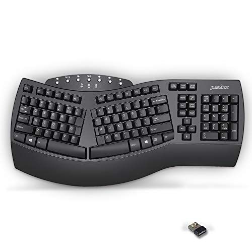 Perixx(ペリックス) PERIBOARD-612BUS エルゴノミクスキーボード ワイヤレス Bluetooth/2.4GHｚ 人間工学 無線 フルサイズ Windows10/MacOSX対応 【正規保証品】 英語配列 (ワイヤレス・ブ 4fce578c
