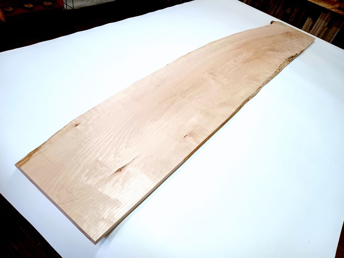 KED-274 イタヤカエデ 一枚板 1748mm×275~360mm×21mm 天然木 無垢材【Junshin -潤森銘木-】