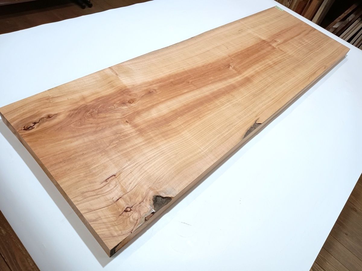 SKR-510 ヤマザクラ 一枚板 1500mm×470mm×45mm 天然木 無垢材【Junshin -潤森銘木-】