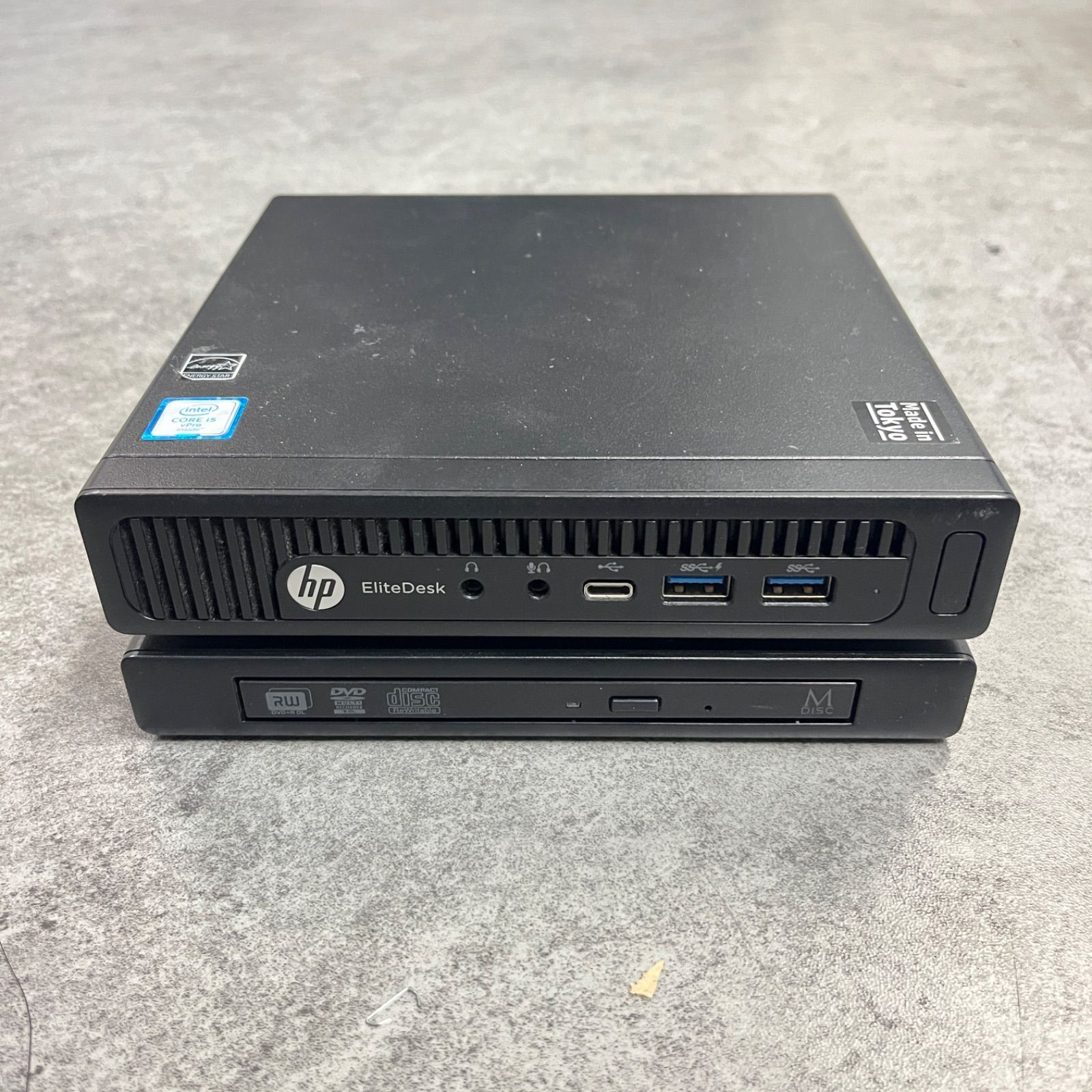 【8/23まで】HP EliteDesk DVDドライブ付き ミニPC 現状品 部品取り