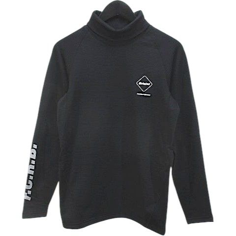 エフシーレアルブリストル F.C.Real Bristol FCRB 23AW FCRB-232050 UNDER LAYER HIGHNECK TOP アンダーレイヤー ハイネック 長袖 Tシャツ S 黒系 ブラック プリント 加工 ストレッチ タグ付