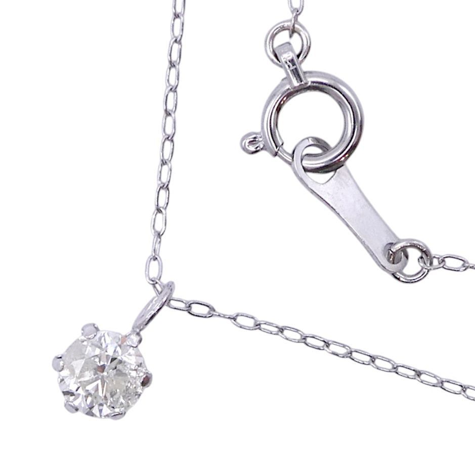 ネックレス Pt850/900 ダイヤモンド0.30ct 40cm