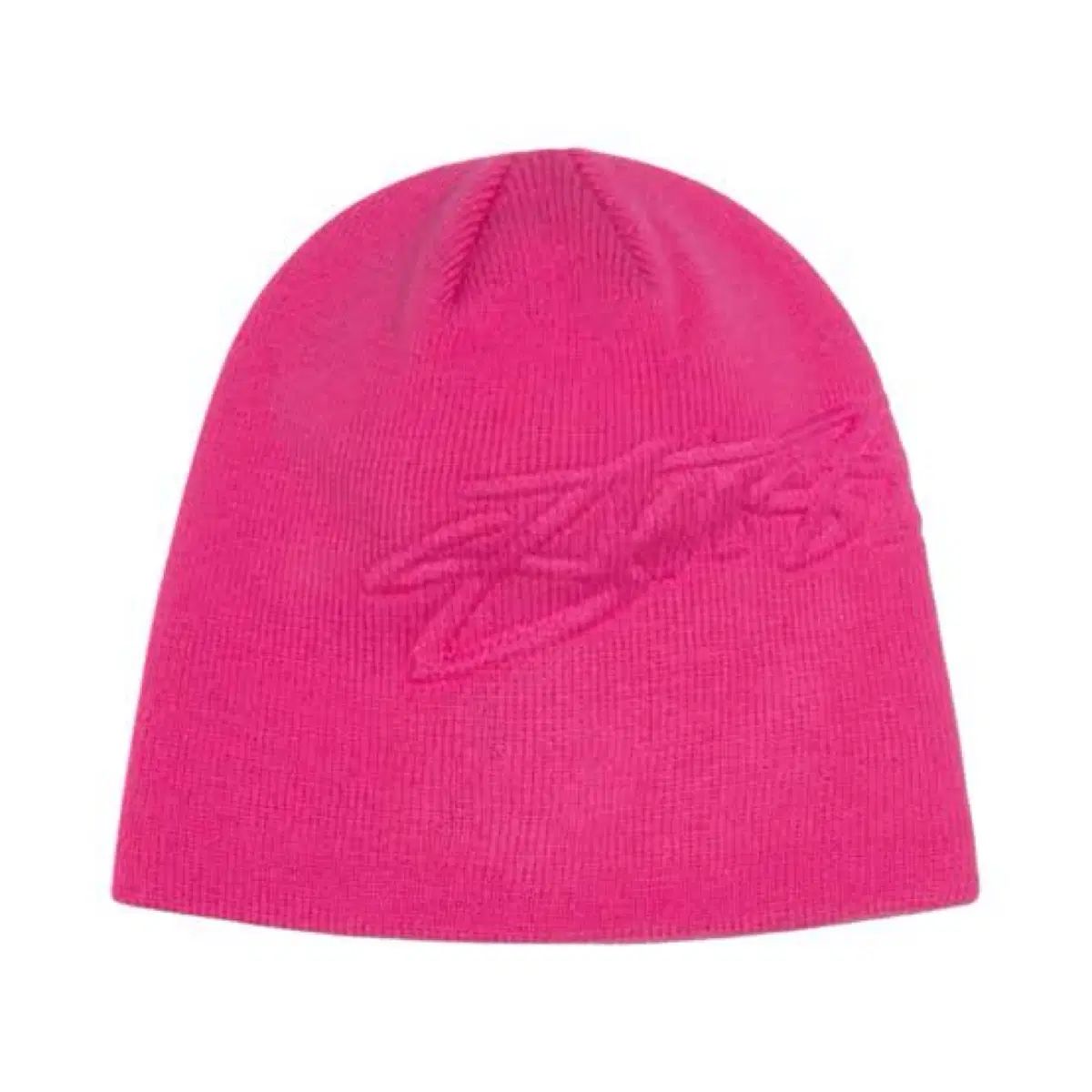 STUSSY スカルキャップ エンボス ビーニー ホットピンク